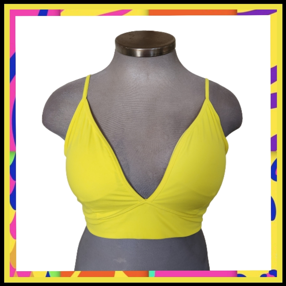 SPORTS ILLUSTRATED ☆ YELLOW ☆ BASICS TRIANGLE SPORTS BRA ☆ XXL ☆ NWT